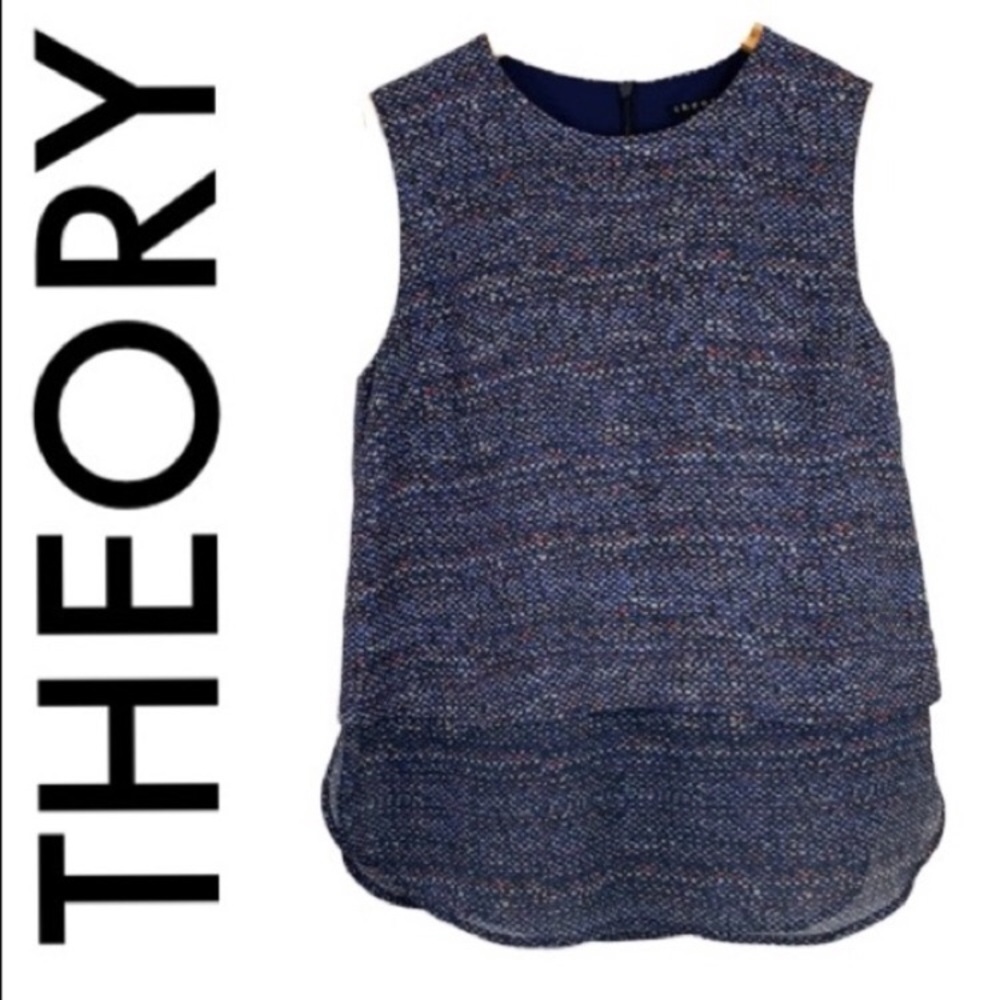 Theory sleeveless silk blouse tank Size Small